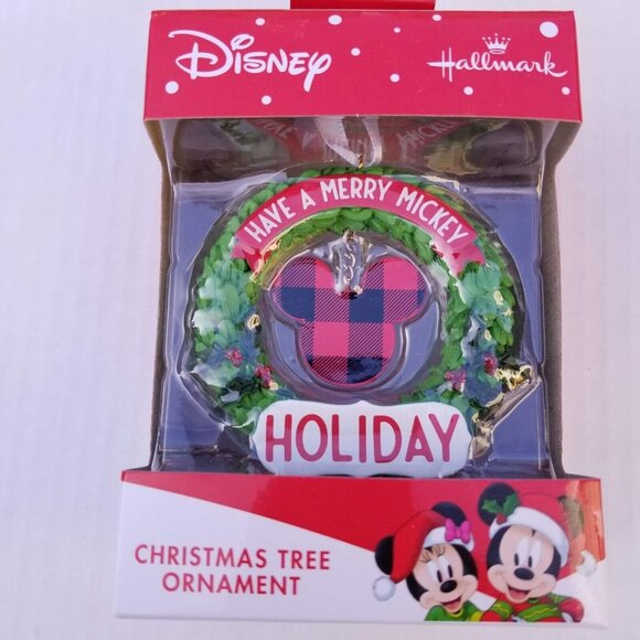 Disney Hallmark Have a Merry Mickey Holiday Christmas Tree Wreath Ornament NEW - Picture 1 of 3